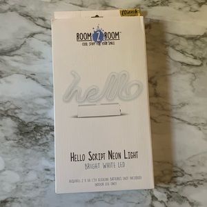 Hello Neon Script Light NWT